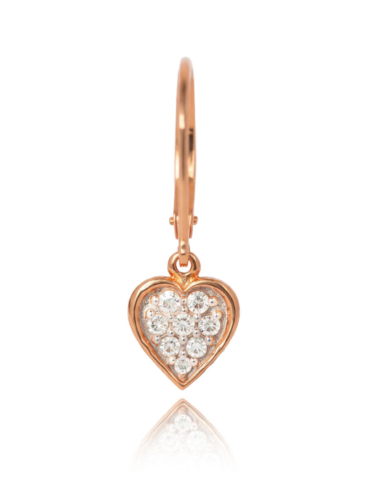 Atelier Heart diamond 18K gold drop earrings — everyday fine jewellery