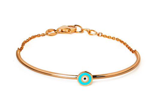 Eye of Affection 18K gold bangle — handcrafted everyday fine jewellery