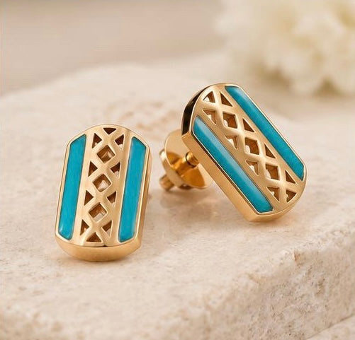 Grid Studs Earring