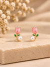 Blush Tulip Studs