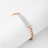 Cz Cut Diamond Pave Id Gold Bracelet