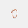 Contemporary Rose Gold Diamond Accent Ring