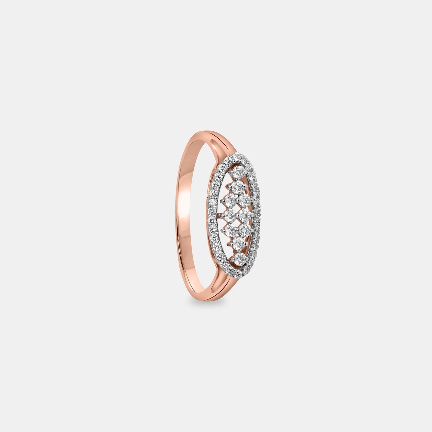 Elegance Oval Cluster Diamond Ring
