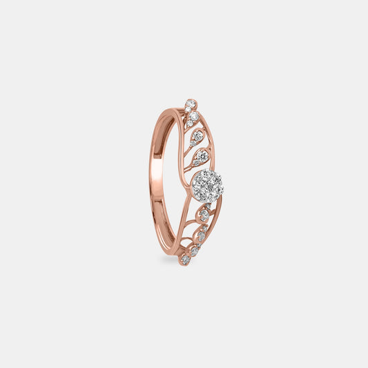Floral Vine Diamond Ring