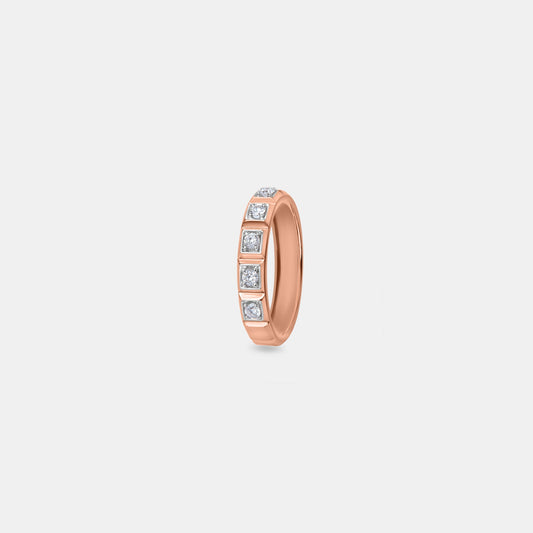 Rose Gold Channel-set Diamond Band