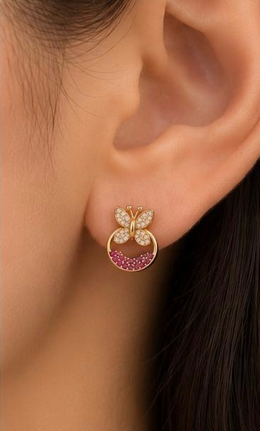 Berry Flutter Studs