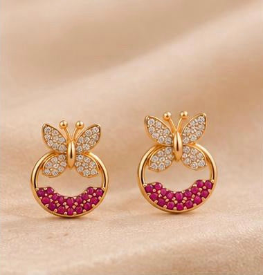 Berry Flutter Studs