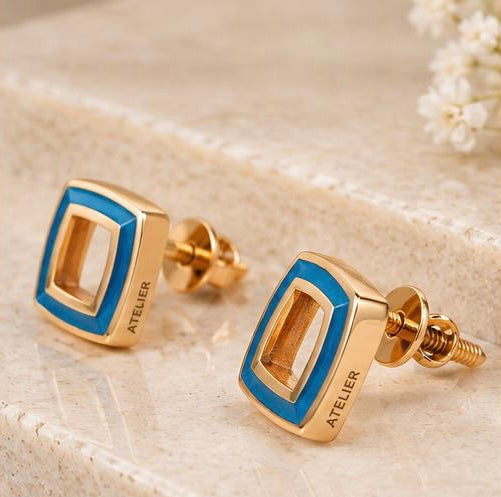 Blue Block Studs