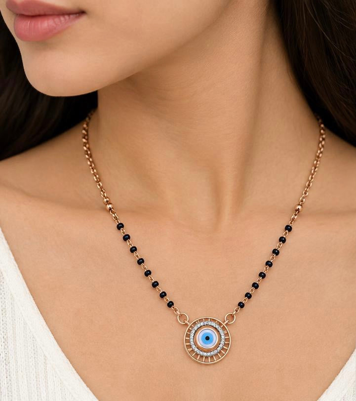 "aura Protect" Evil Eye Gold Mangalsutra