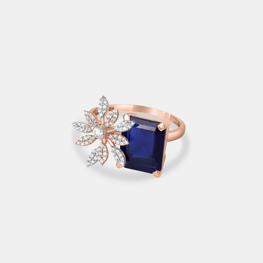 Blue-tiful Floral Ring