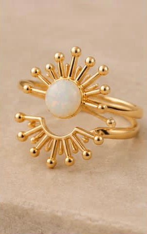 Sunflare Opal Ring