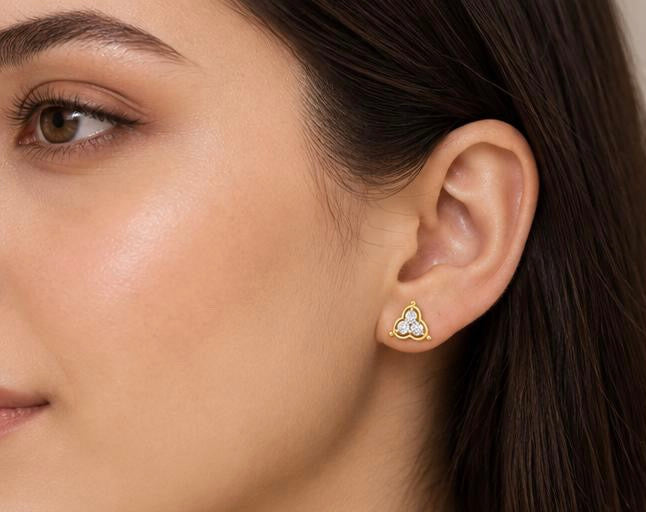 Trilisse 18kt Gold Diamond Studs