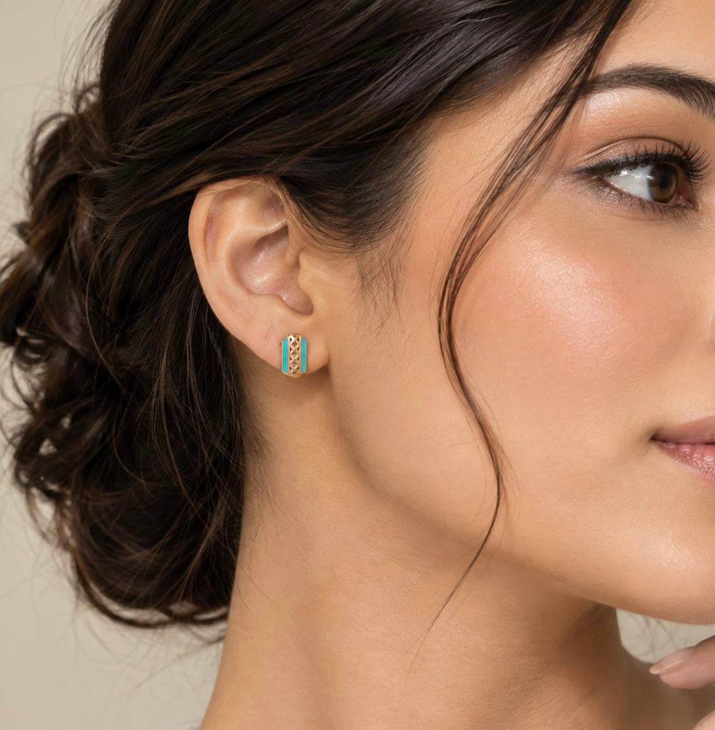 Grid Studs Earring