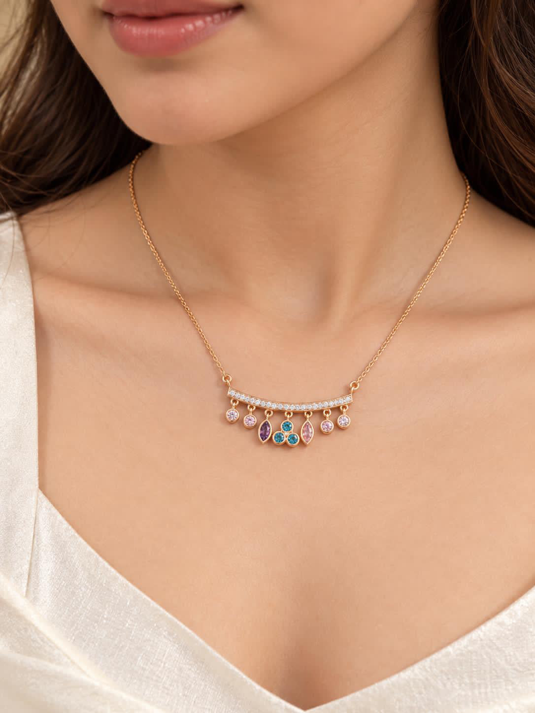Gemstone Garland Pendant Chain