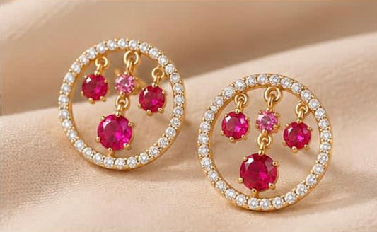 Rose Waterfall Studs