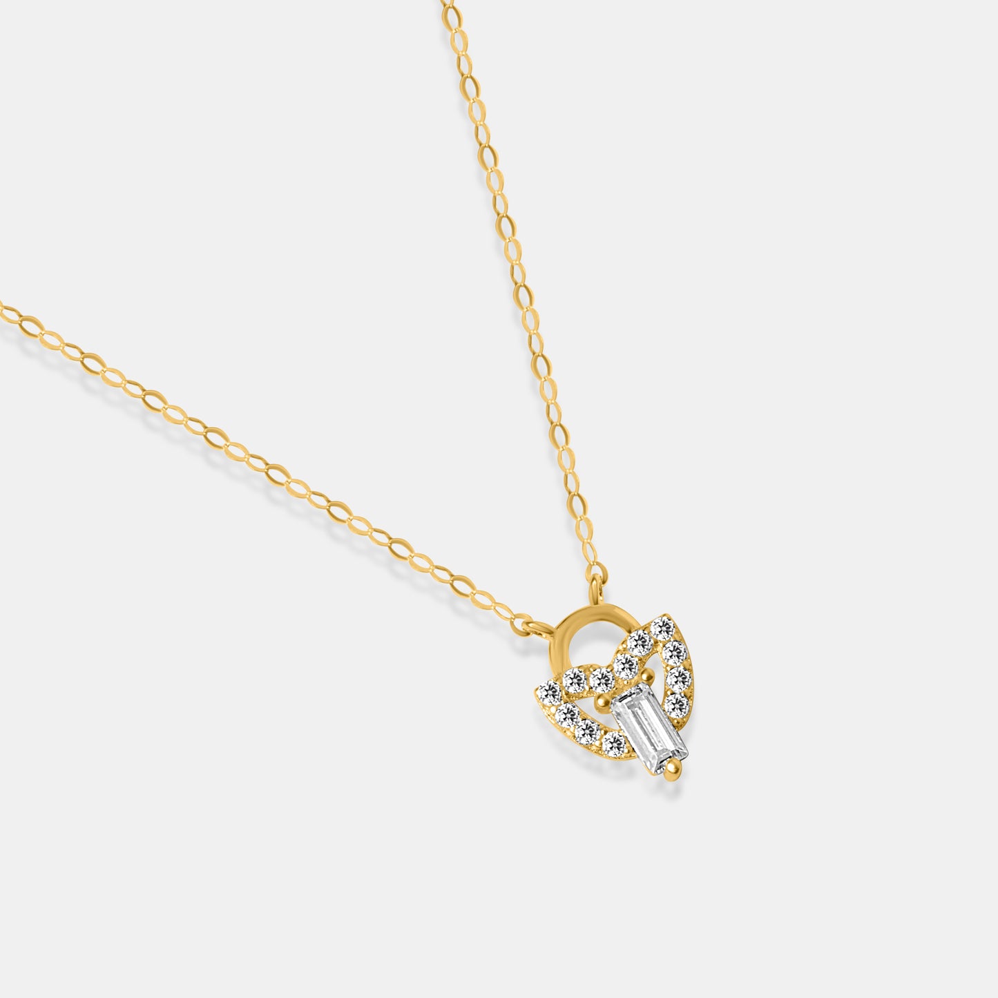 Gilded Lock & Key Pendant Chain