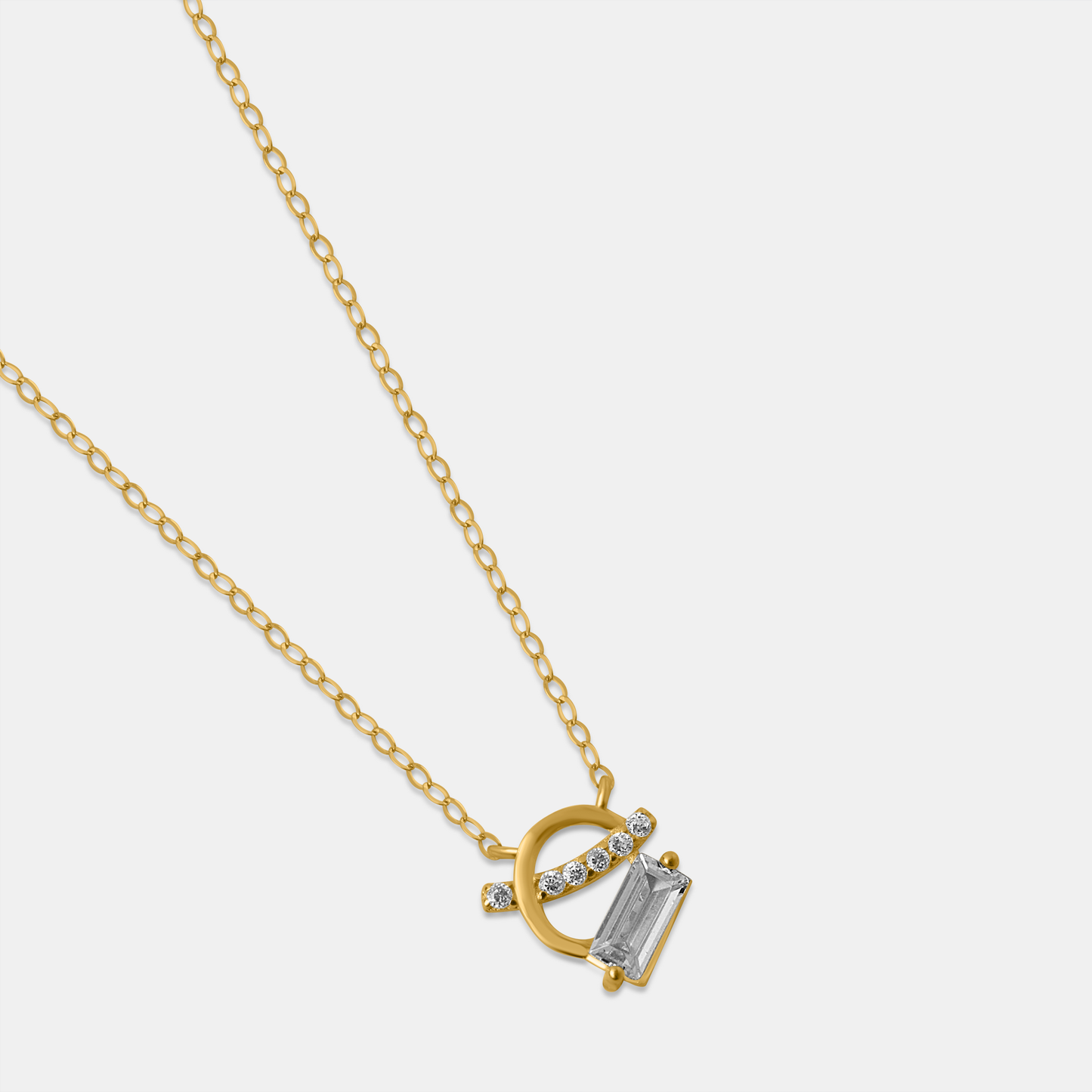 Golden Orbit Pendant Chain