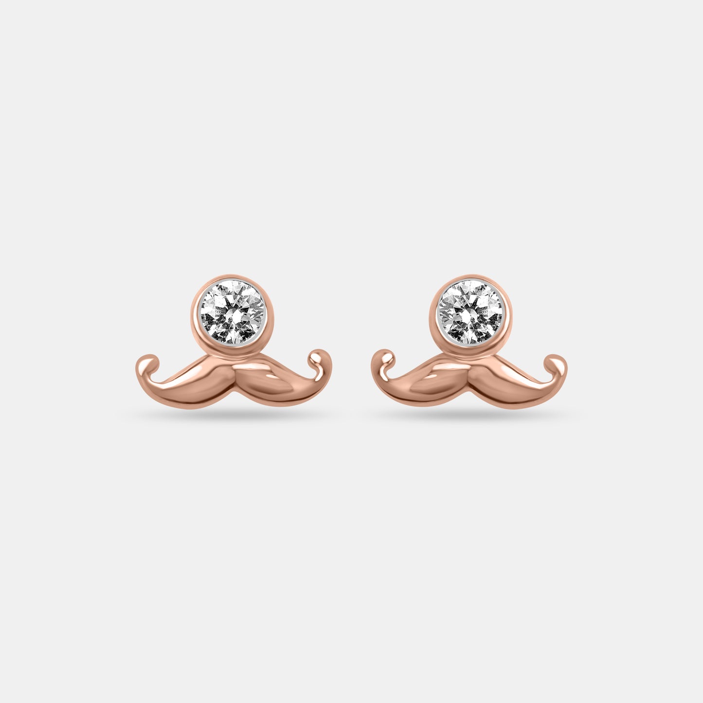 Moustache Sparkle Studs