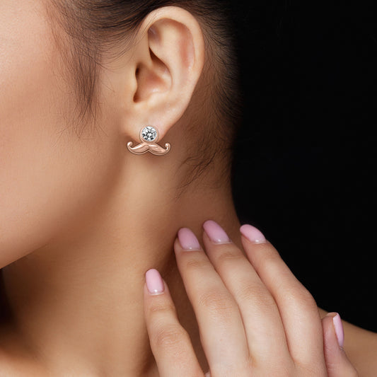 Moustache Sparkle Studs