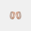 Rosara Shine Stone-studded Huggies