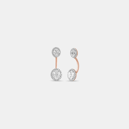 Stellar Orbit 18K gold drop stud earrings — bestselling fine jewellery