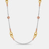 Tri-tone Interlink Gold Chain