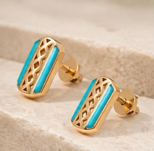 Grid Studs Earring