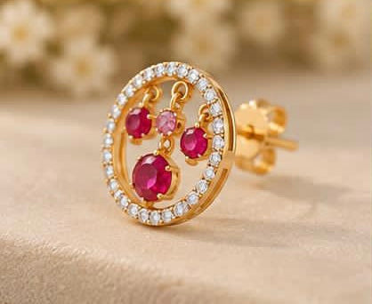 Rose Waterfall Studs