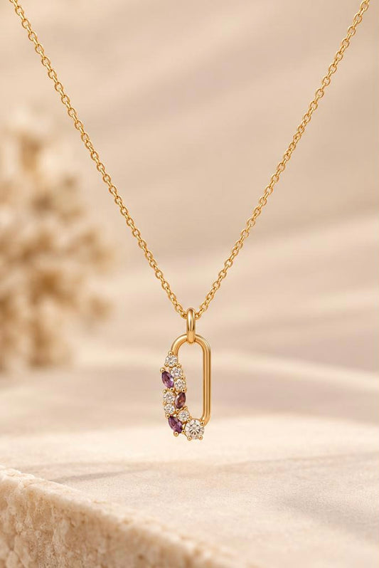 Amethyst Blossom Pendant Chain