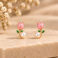 Blush Tulip Studs