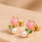 Blush Tulip Studs