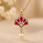 Crimson Arc Pendant Chain