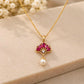 Crimson Arc Pendant Chain
