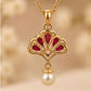Crimson Arc Pendant Chain