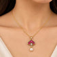 Crimson Arc Pendant Chain