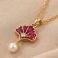 Crimson Arc Pendant Chain
