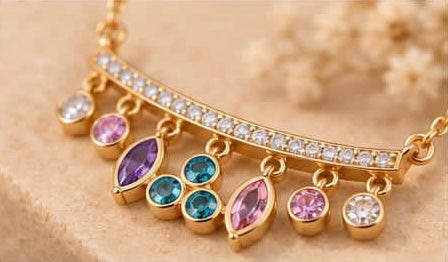 Gemstone Garland Pendant Chain