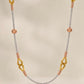 Tri-tone Interlink Gold Chain