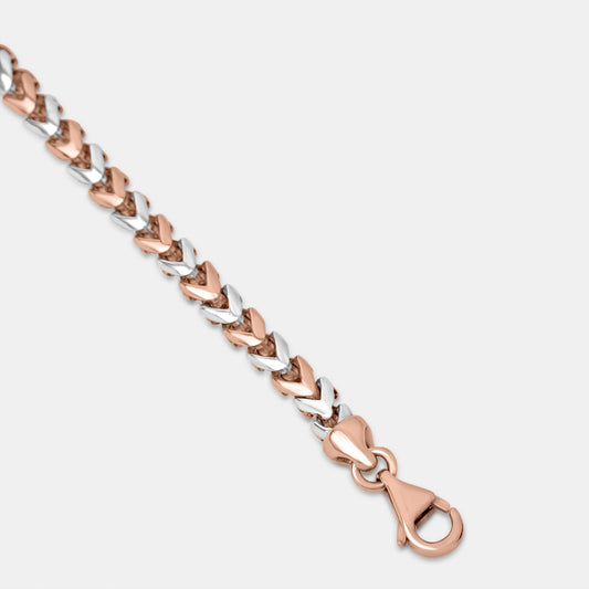 Helix Duo Tone Men's Gold Bracelet