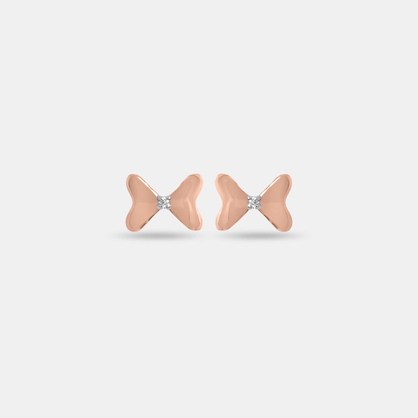 Bella Bow 18kt Rose Gold Studs