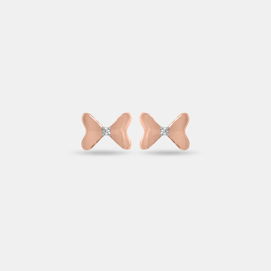 Bella Bow 18kt Rose Gold Studs