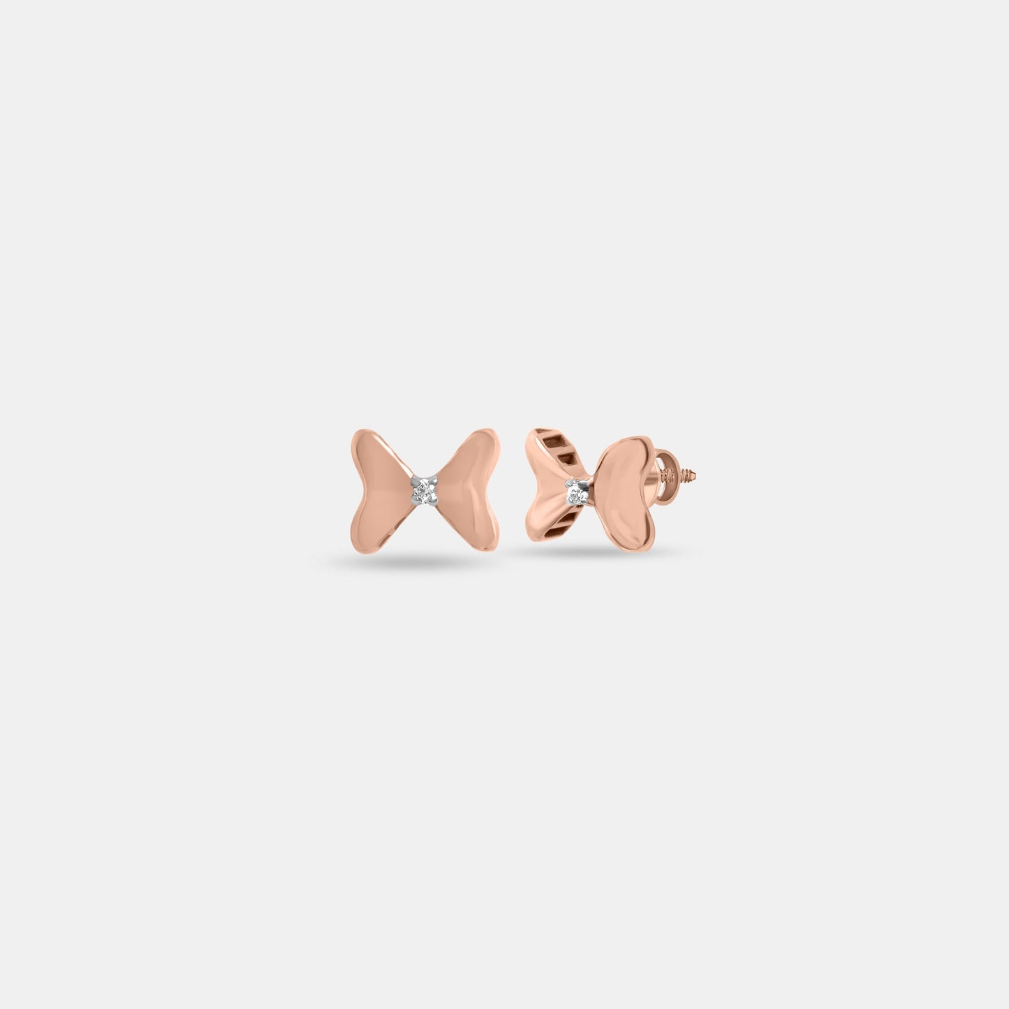 Bella Bow 18kt Rose Gold Studs