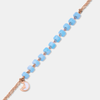 Azure Moonstone Charm Gold Bracelet