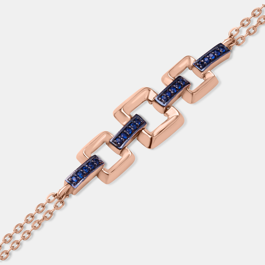 Azure Link Rose Gold Bracelet
