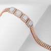 Luxurious Rose Gold Diamond Cluster Statement Bracelet