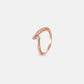 Contemporary Rose Gold Diamond Accent Ring