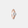 Radiant Halo Rose Gold Diamond Ring