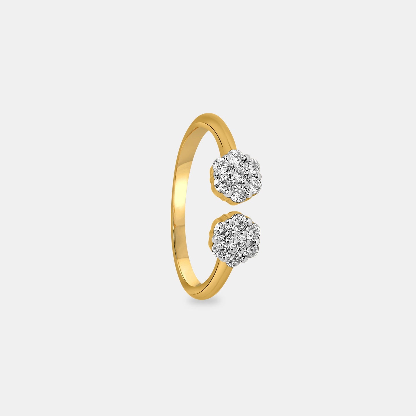 Twin Bloom Diamond Ring