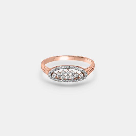 Elegance Oval Cluster Diamond Ring