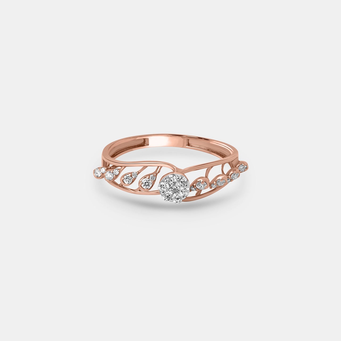 Floral Vine Diamond Ring